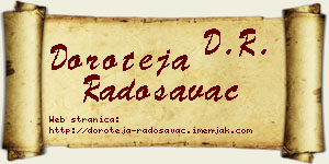 Doroteja Radosavac vizit kartica